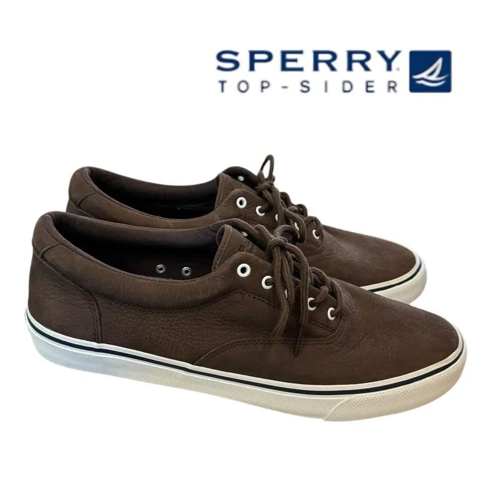New Sperry Top-Sider Men's Striper II CVO Brown Washable Sneakers 13